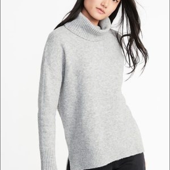 Old Navy Sweaters - Old Navy Slouchy Garter Stitch Lt Grey Sweater L